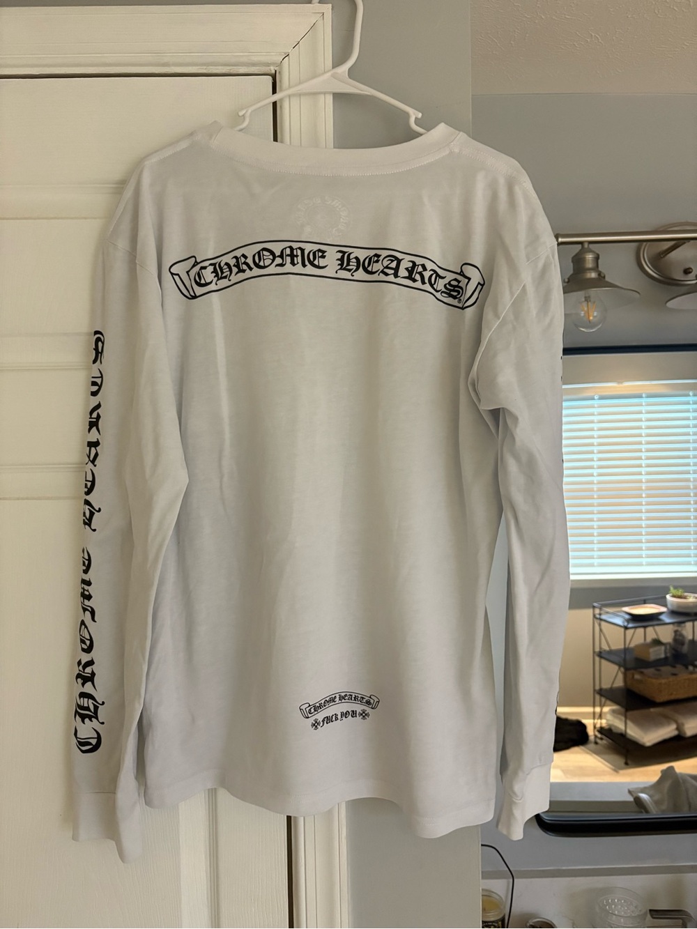 Chrome Hearts White Long-Sleeve Graphic Tee
